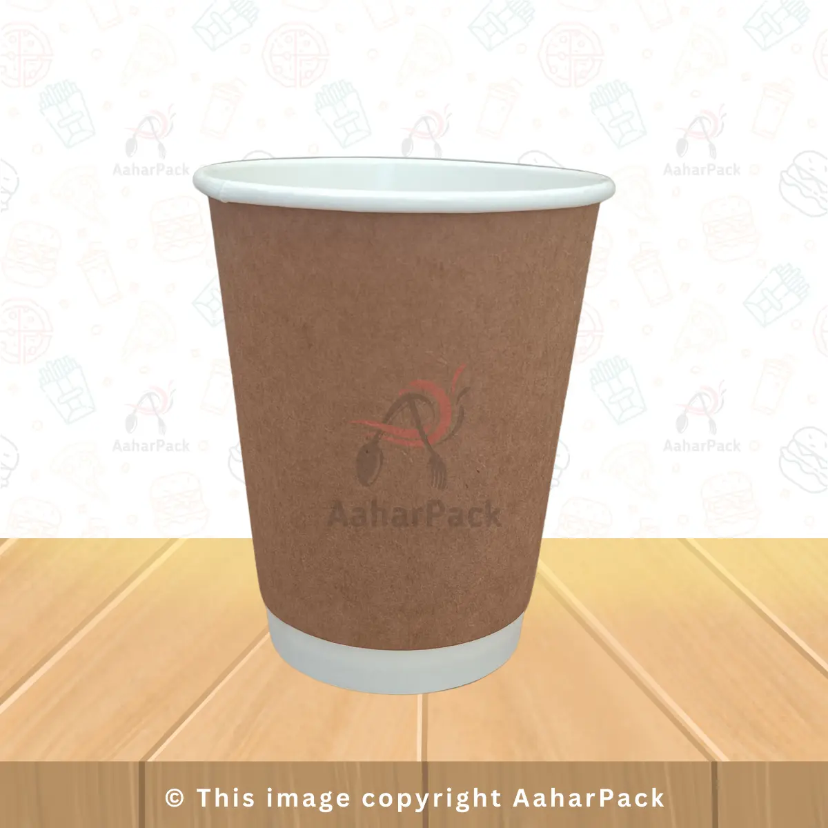 300 ML (10oz) Double Wall Kraft Paper Cups – Pack of 500 – Eco-Friendly, Leak-Resistant for Hot & Cold Beverages
